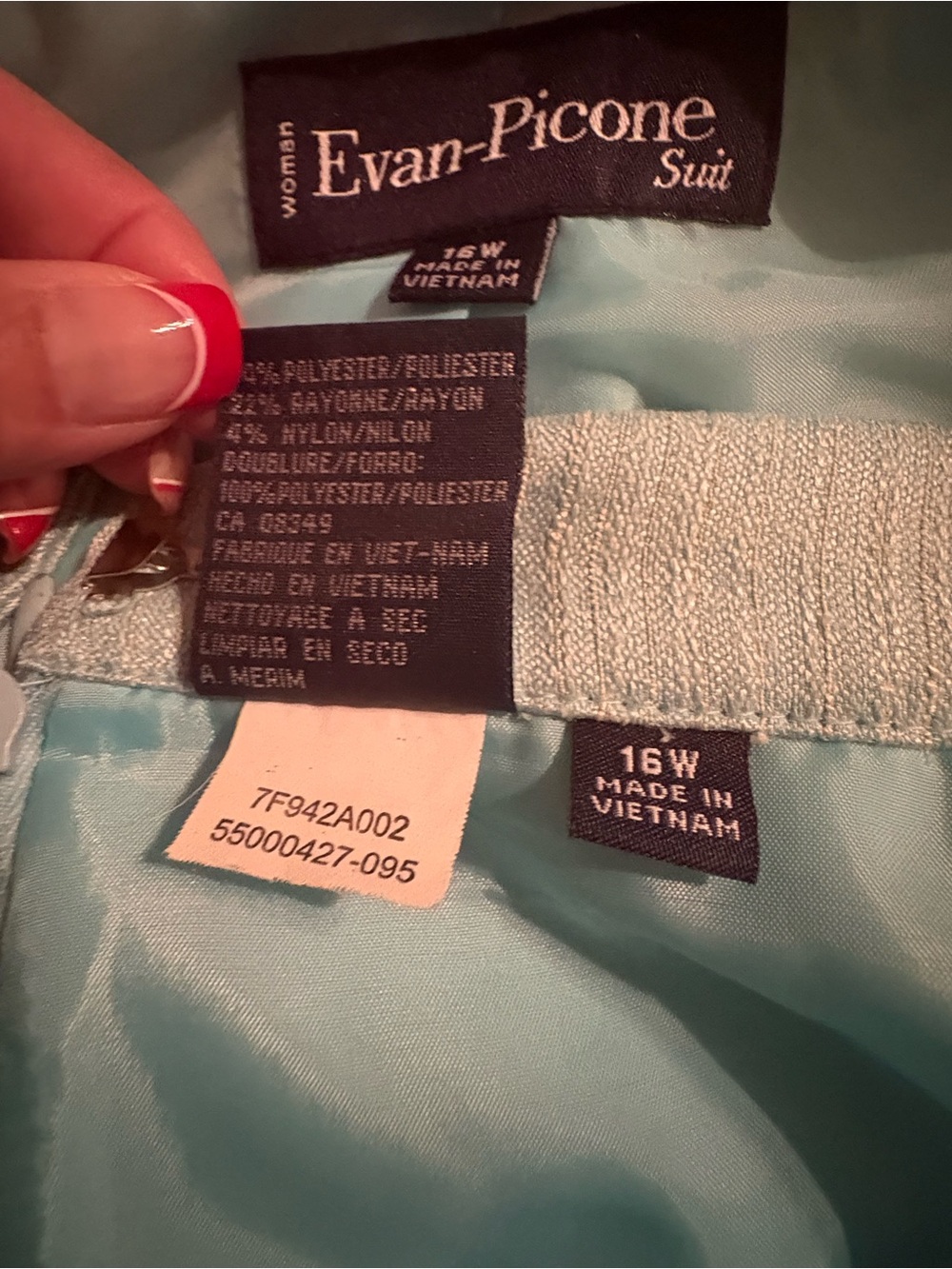Evan Picone Pale Mint Textured Women's Blazer Jacket - Picture 6 of 7